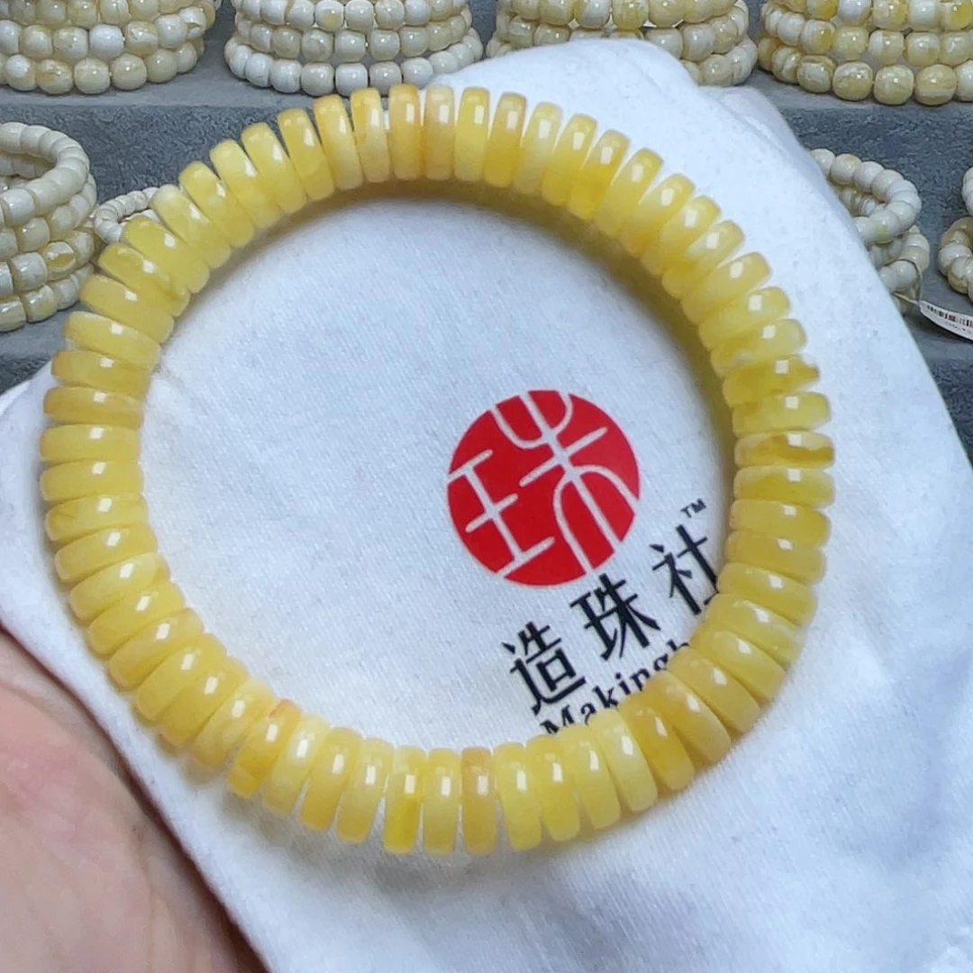 蜜蜡裸石未镶嵌10m蜜蜡手串