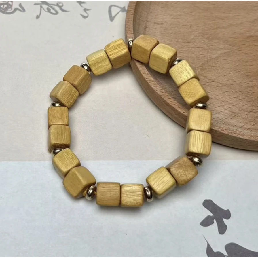 黄金檀方珠单圈手串 A525 精美手串 高端文玩手串 挂件 -（无礼盒）