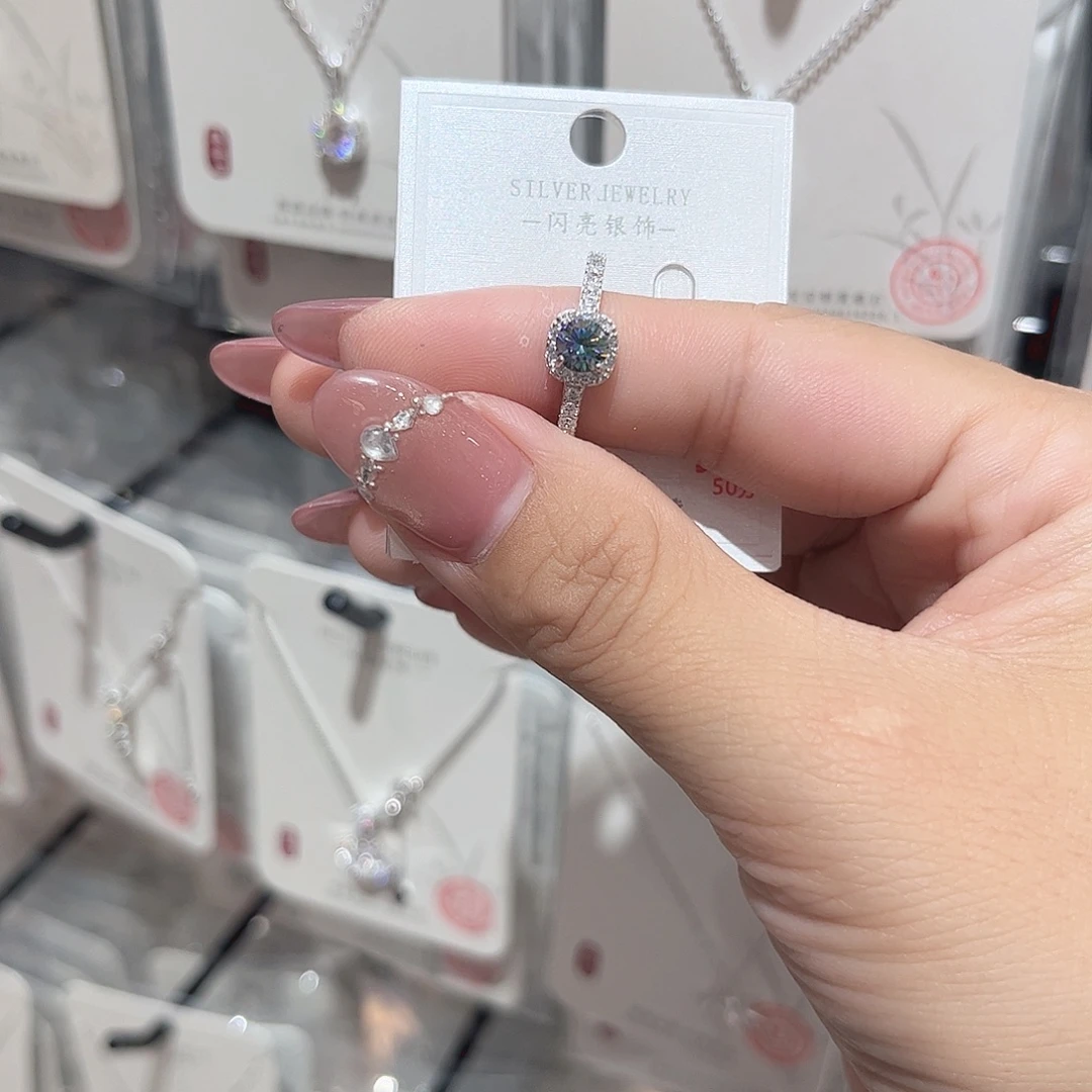 吊坠925银合成碳硅石