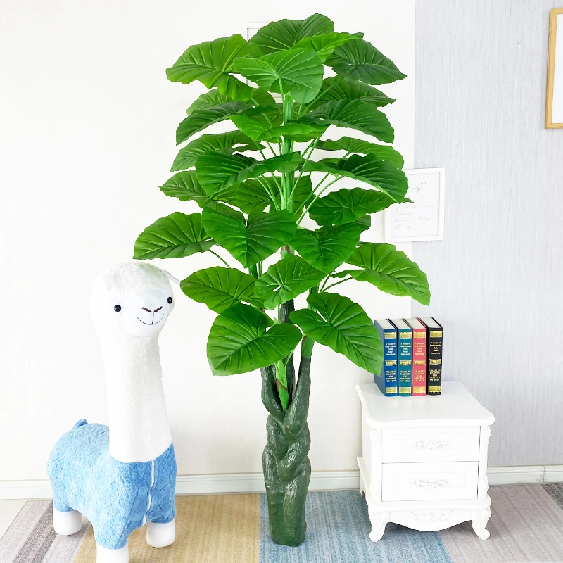 仿真滴水观音假树落地盆栽大型客厅室内装饰绿植盆景假花仿真花