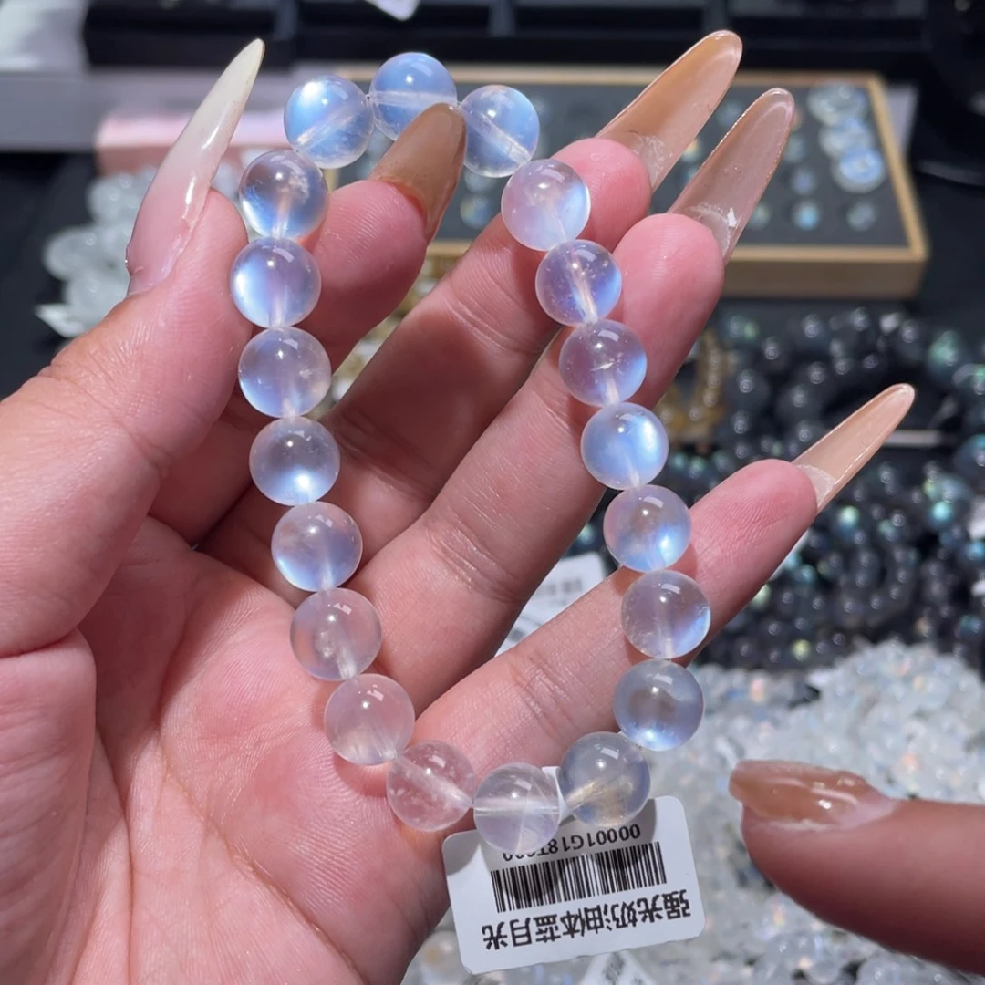 手链长石未镶嵌蓝月光手链10mm
