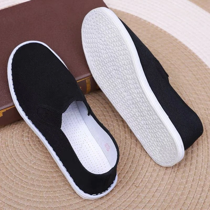 千层底布鞋纯手工男款老北京布鞋男士舒适防滑夏软底一脚蹬开车鞋