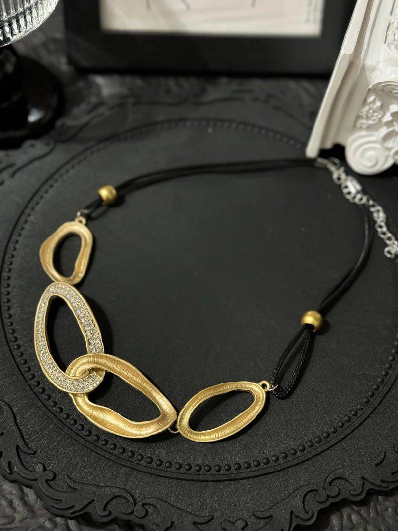 钛钢项链 LARVINA复古项链 夸张风格