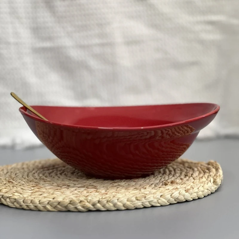 【思韵元宝碗】10寸色釉陶瓷酒店高级感大汤碗