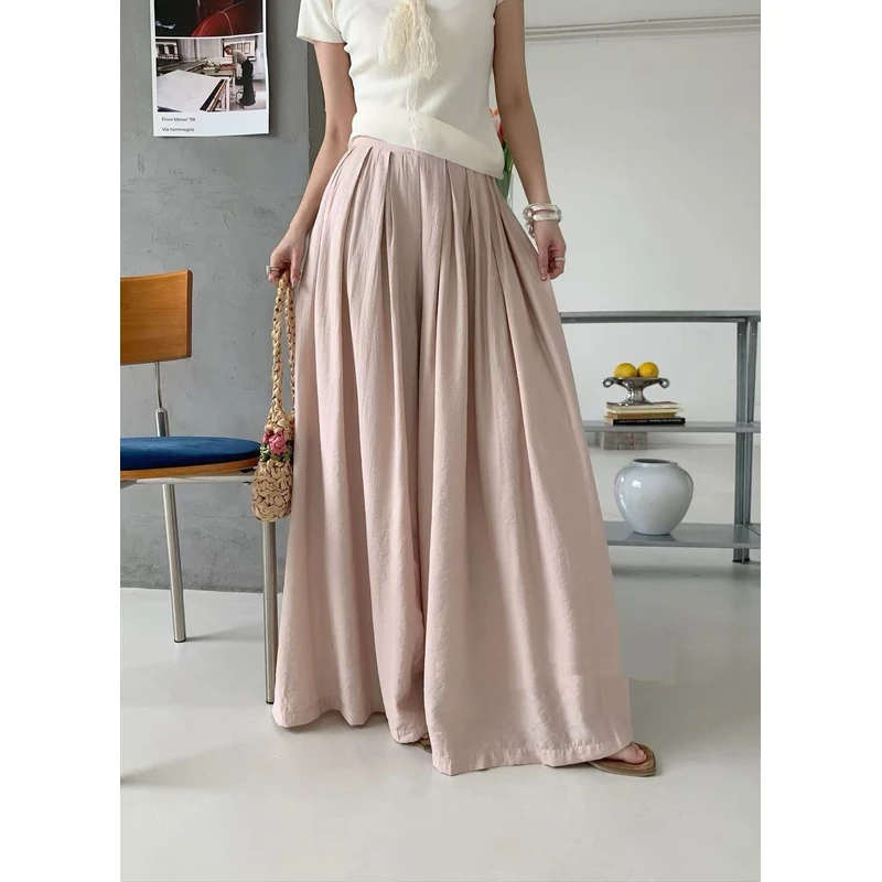 【NO退NO换】【飘飘裤】慵懒感垂坠感休闲裤9655 （后松紧腰）  没口袋