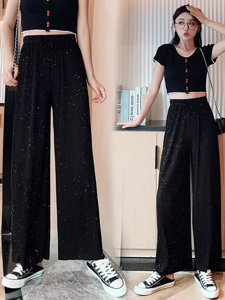 星空阔腿新款抖抖裤