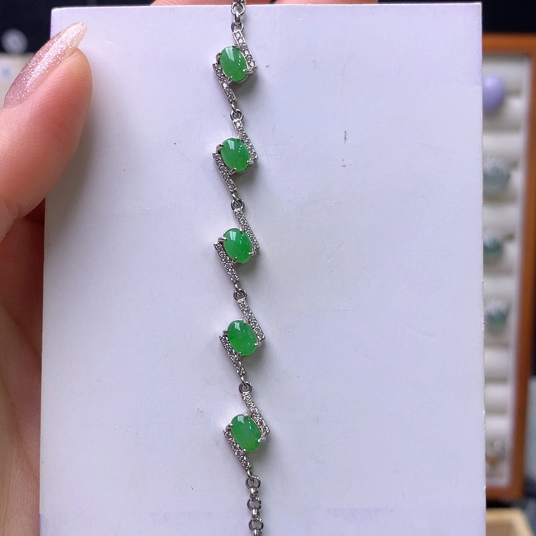 翡翠银S925镶嵌戒指