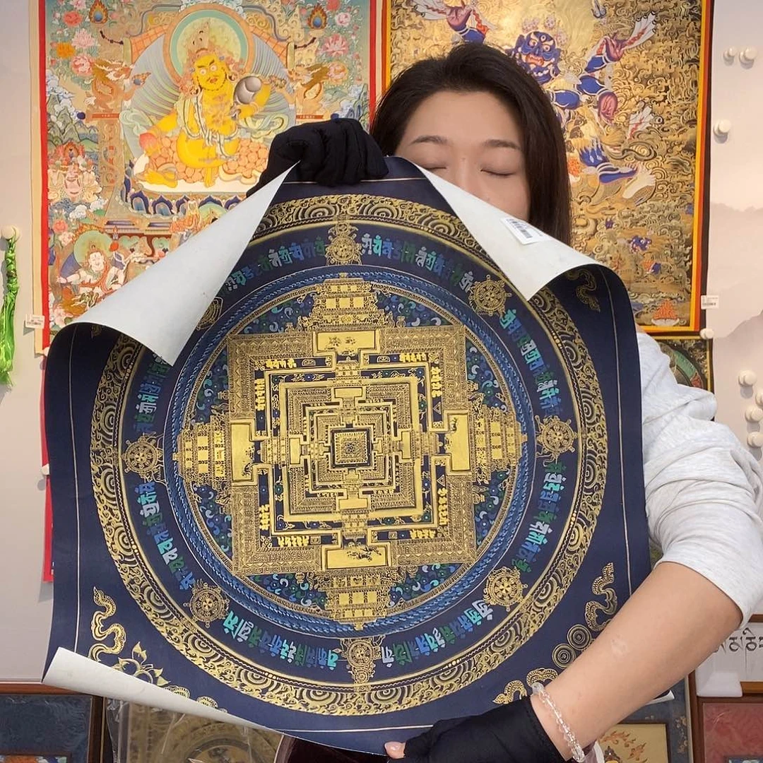 卷轴画纯手绘唐卡坦诚50厘米左右