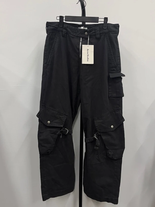 未使用 Acne studio Acne 复古做旧多口袋宽松直筒工装裤 38码