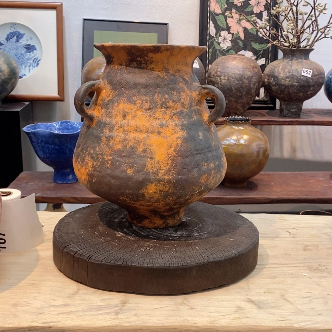 瓶随**冰景德镇手工花器 盘泥微瑕