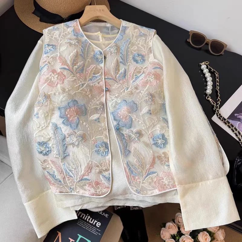 【繁花】2025年夏季新款重工刺绣国风绣花中国风马甲春女古风宽松