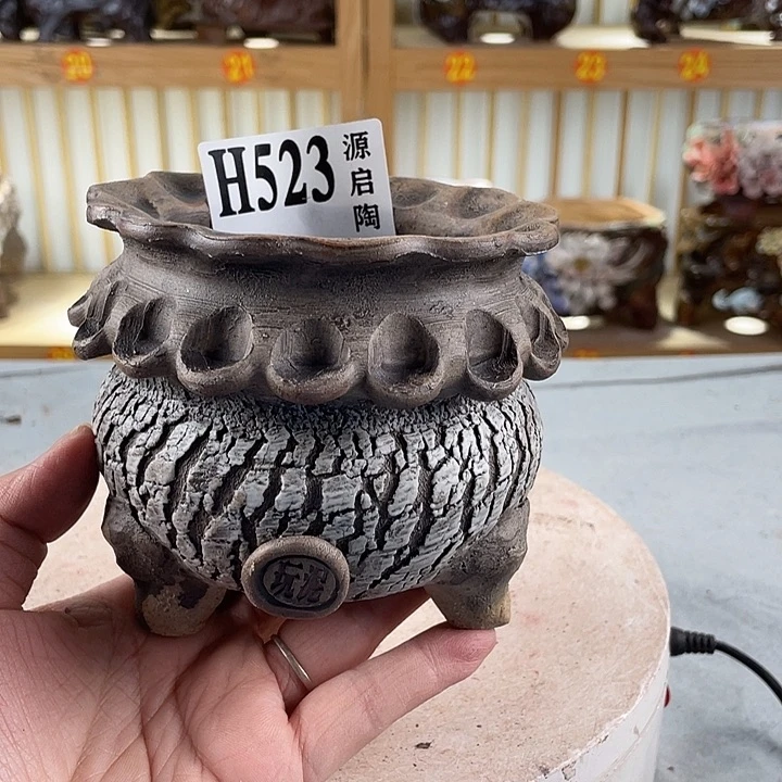 紫砂花盆景德镇陶瓷523