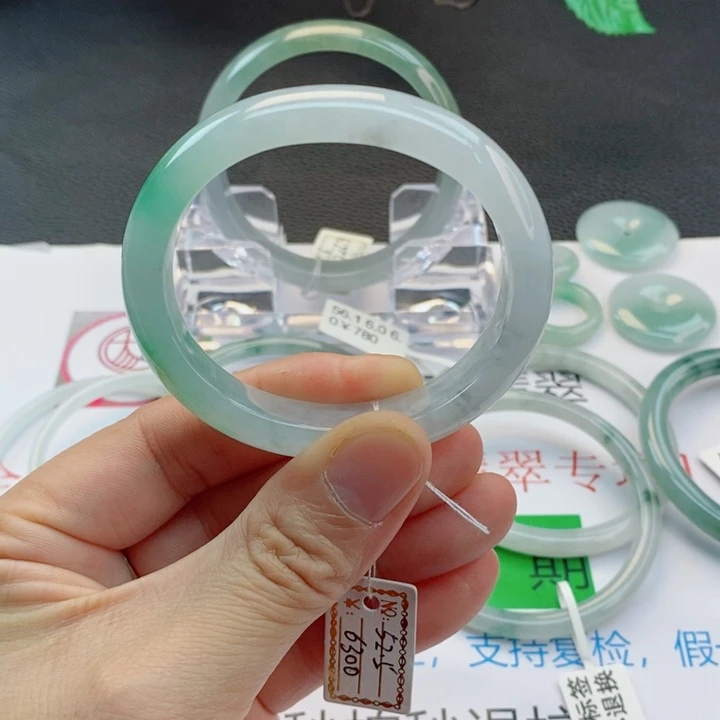 翡翠未镶嵌手镯贵妃手镯51-53圈口