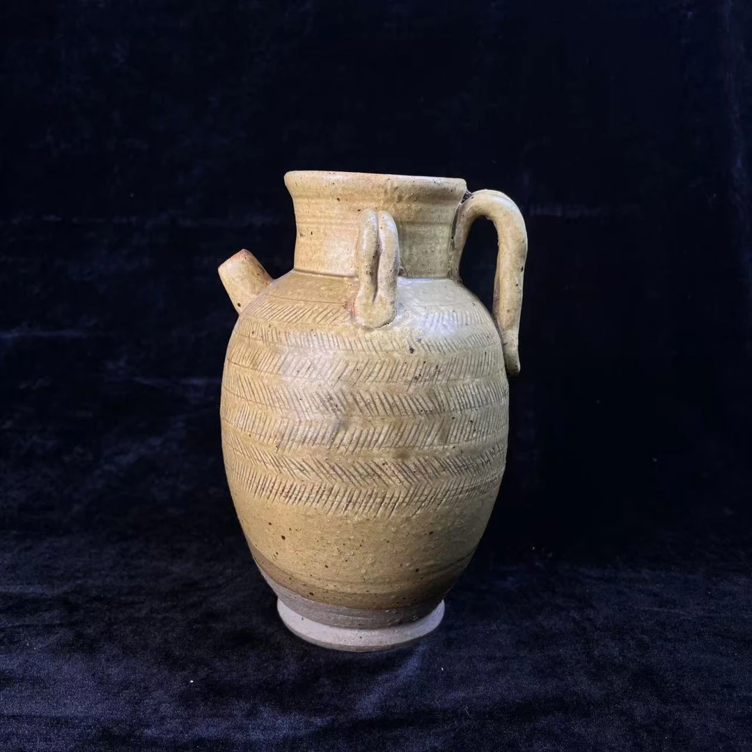 明早期长沙窑黄釉执壶