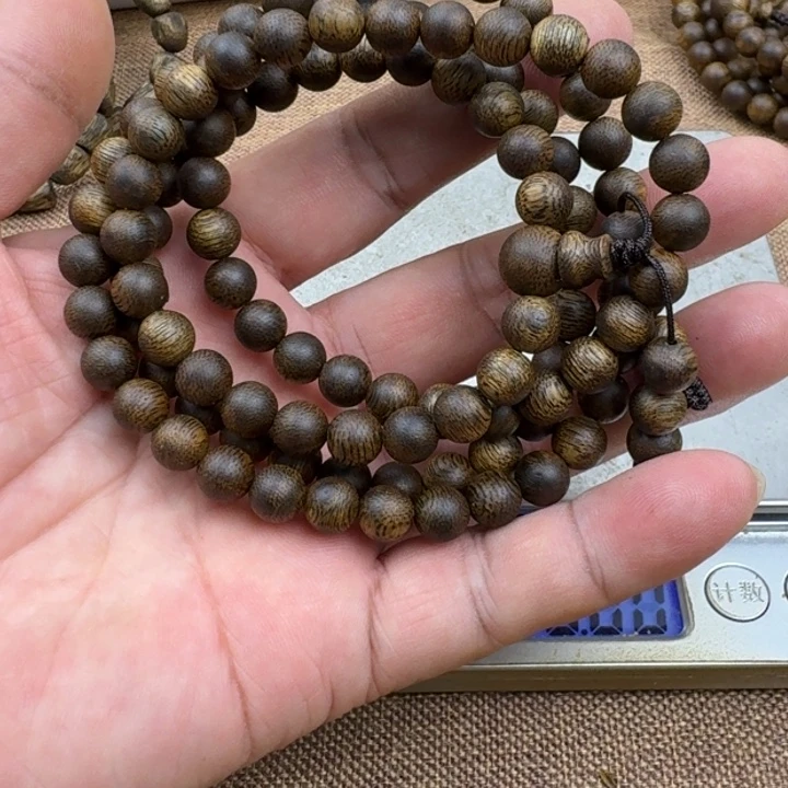 关***心沉香手串张勺子手串17克