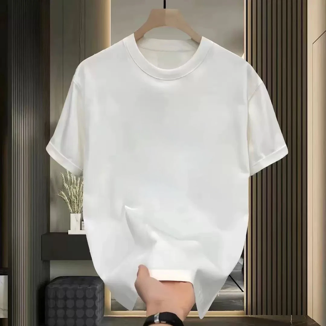 260g重磅纯棉t恤男短袖美式潮流宽松上衣服全棉半袖圆领纯色体恤