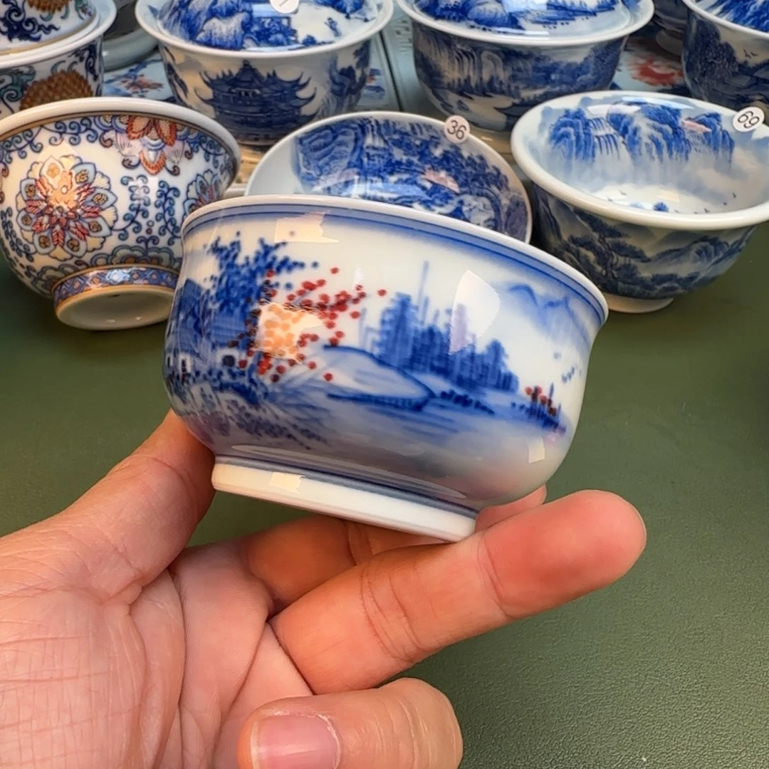 纯手工纯手绘茶具石头88