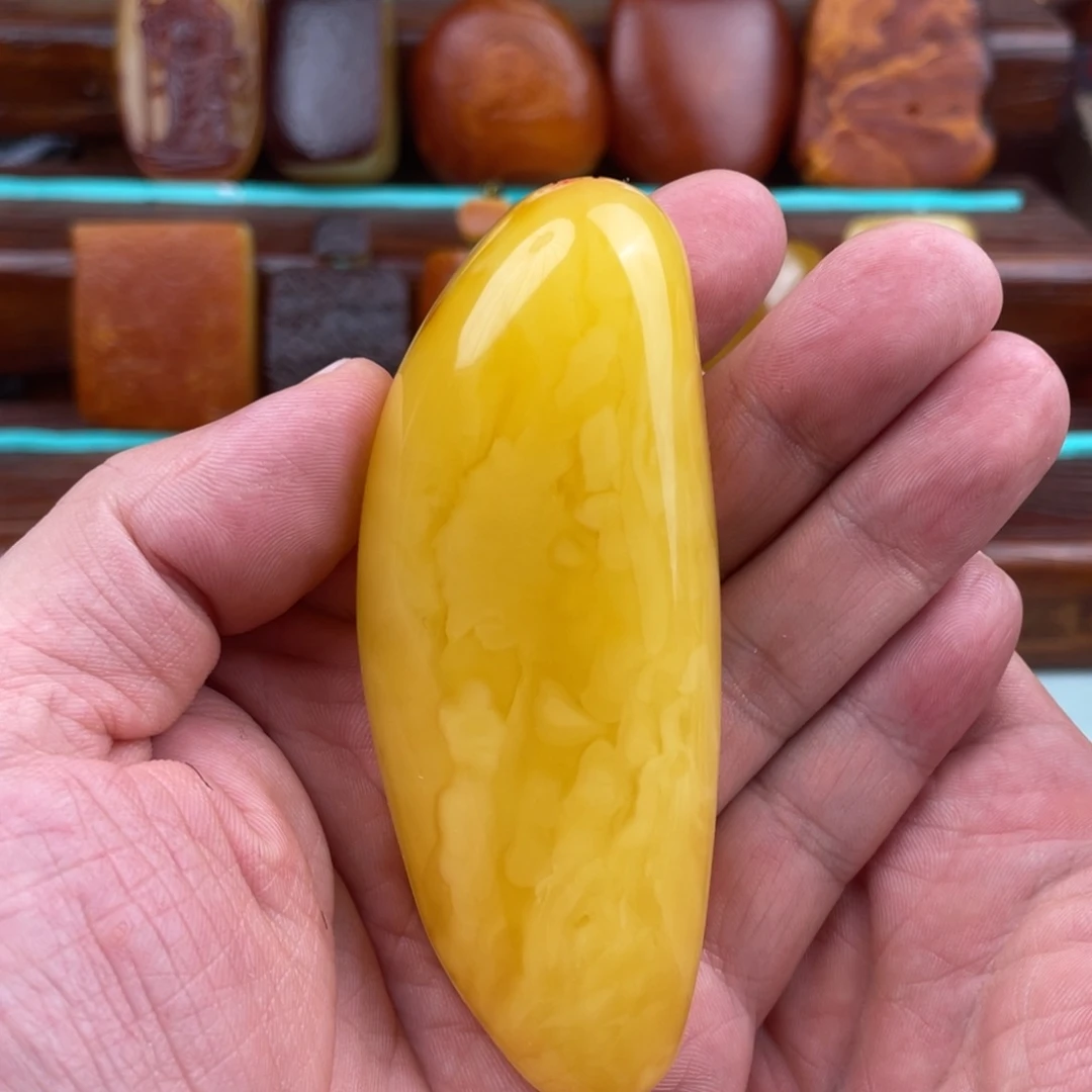 定制琥珀未镶嵌蜜蜡手把件