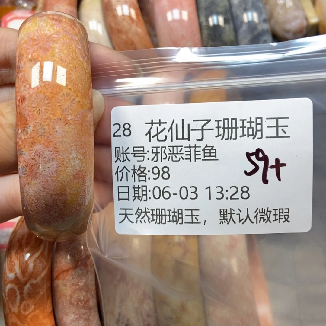 硅化珊瑚（珊瑚玉）手镯未镶嵌邪**鱼28