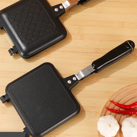 三明治烤盘长方形双面煎锅吐司模具家用不粘锅多功能早餐机烹饪