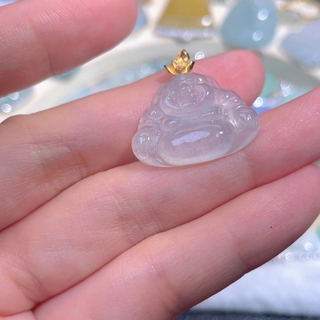 翡翠18K金镶嵌颈饰翡翠