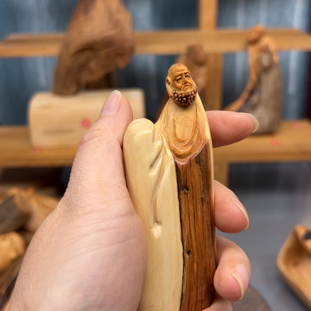 柏木崖柏木摆件手把件，90