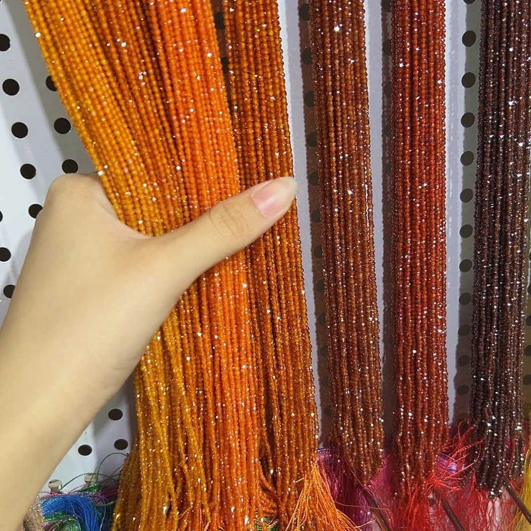 锆石非金属芬达橘棕深橘棕亮橘红亮黄色卡二各两条共10条