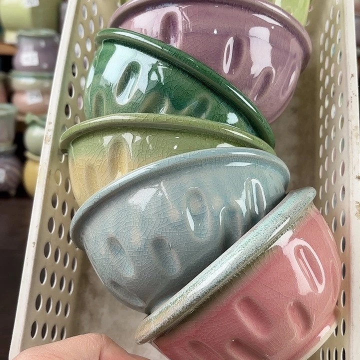 红陶量货/口高深浅搭配发6个