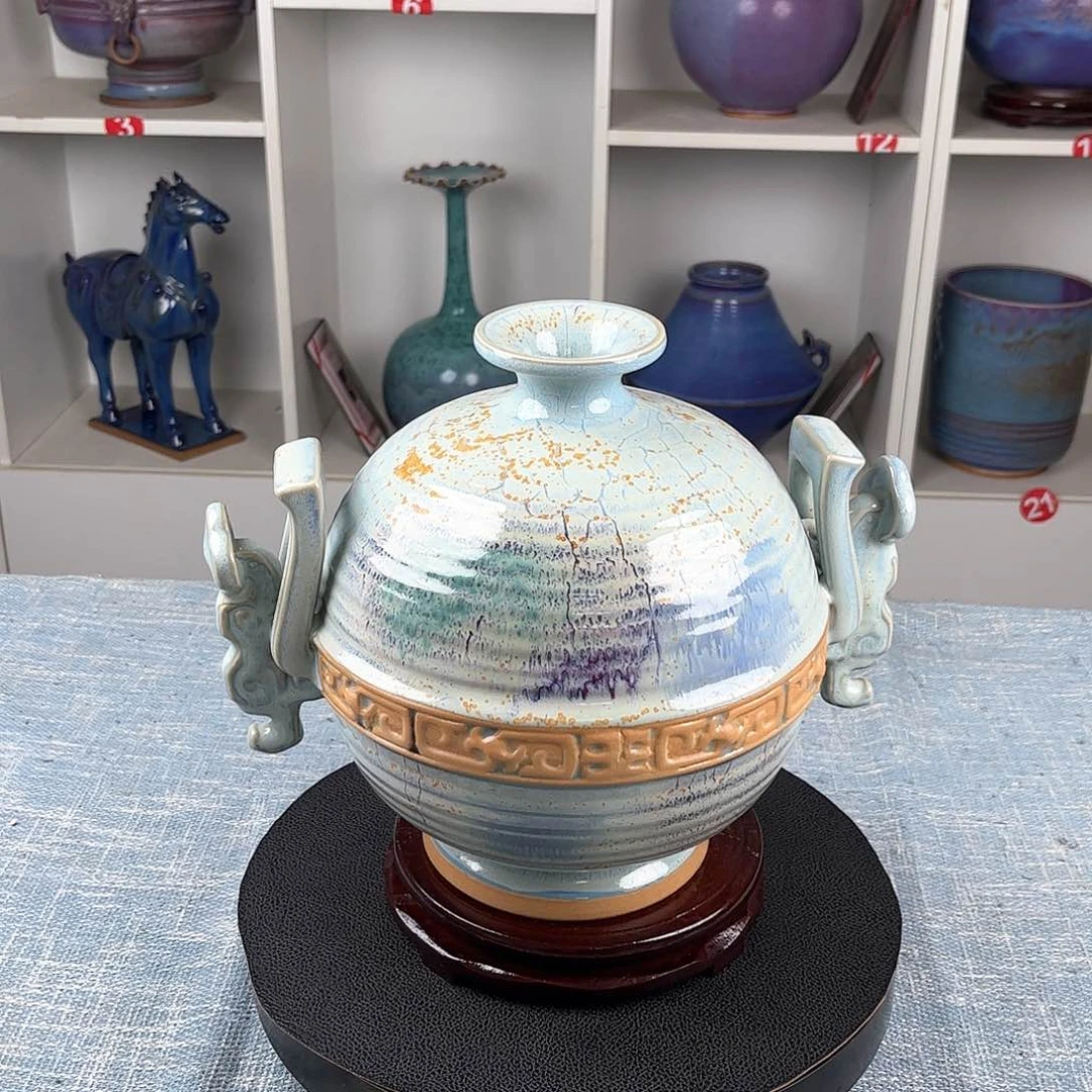 瓷片千秋如意鼎金玉满堂