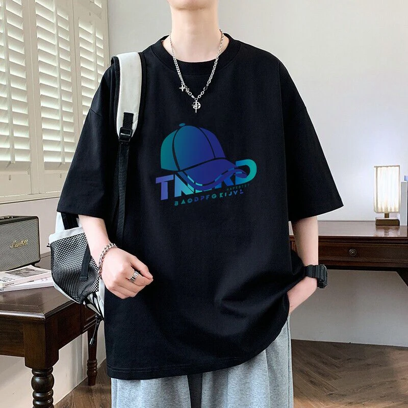 元赫纯棉短袖t恤男款夏季ins美式高街潮流百搭半袖体恤休闲上衣服