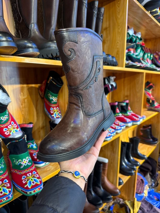 儿童藏式靴子民族风