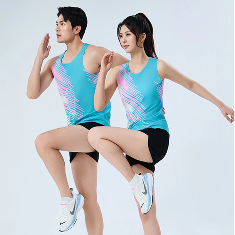 专业田径背心体育生训练服体考马拉松运动服男女跑步装备速干定制