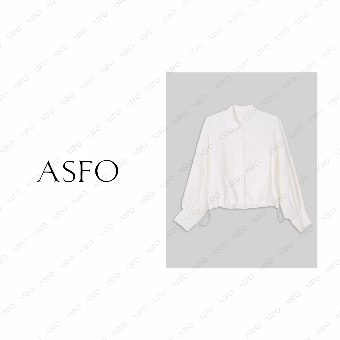 【AS宫廷衫】25新重工立体裁剪镂空绣花拼接百搭衬衣AS25QCS03655