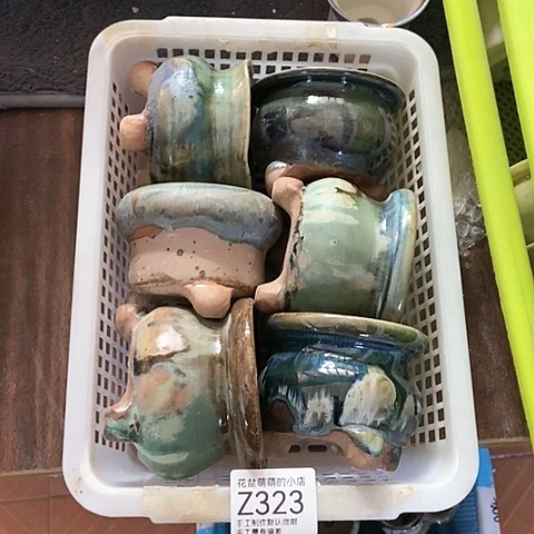 紫砂花盆323微瑕品口径7厘米左右尺寸