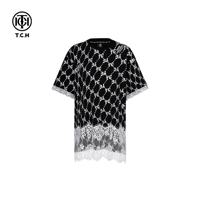 TCH私服烫钻工艺时尚休闲百搭T恤女T75A10E1026轻奢tch