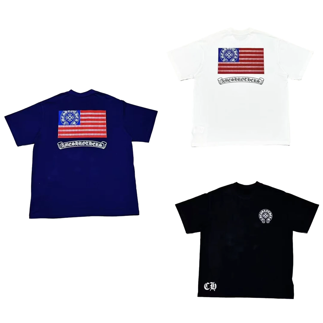 （MQ)黑白蓝三色腰果花十字梵文印花美式爽滑冰皮夏季短袖（夏日）