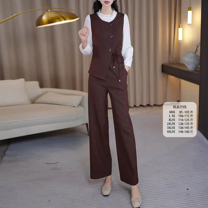 2025新款今年流行爆款上衣裤子优雅时尚大气减龄收腰显瘦套裤女装