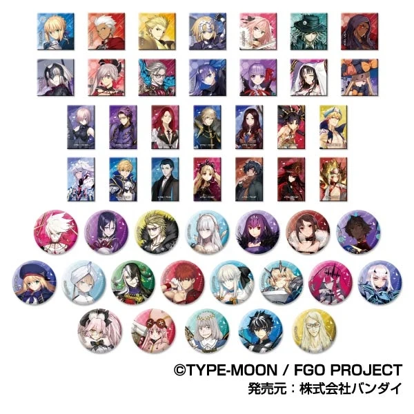 【FATE GO】立绘方圆小吧唧 潮玩盲盒拆卡