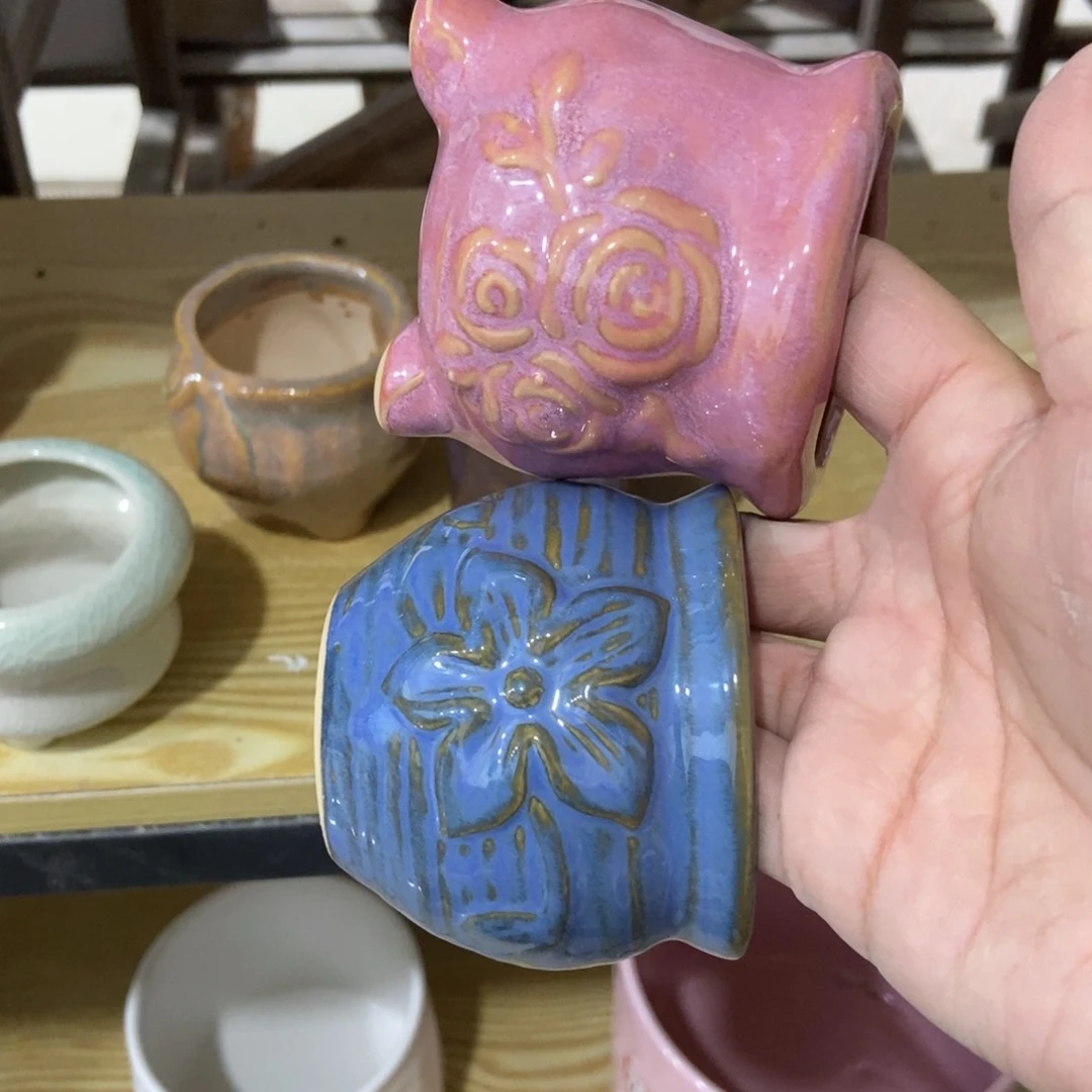 红陶高温陶瓷花盆
