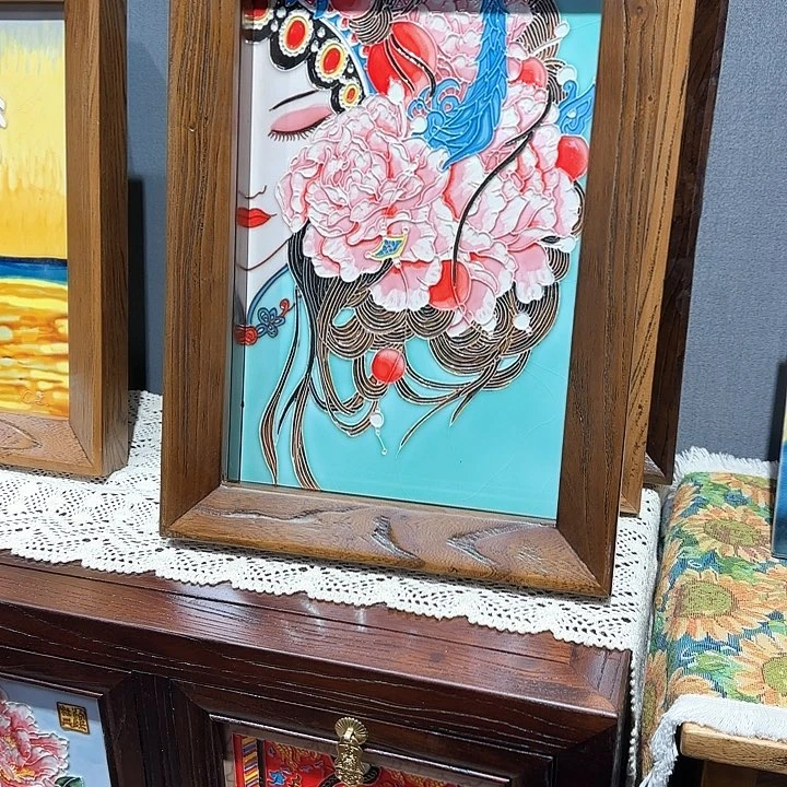 瓷片32.48老榆木实木框特价福利