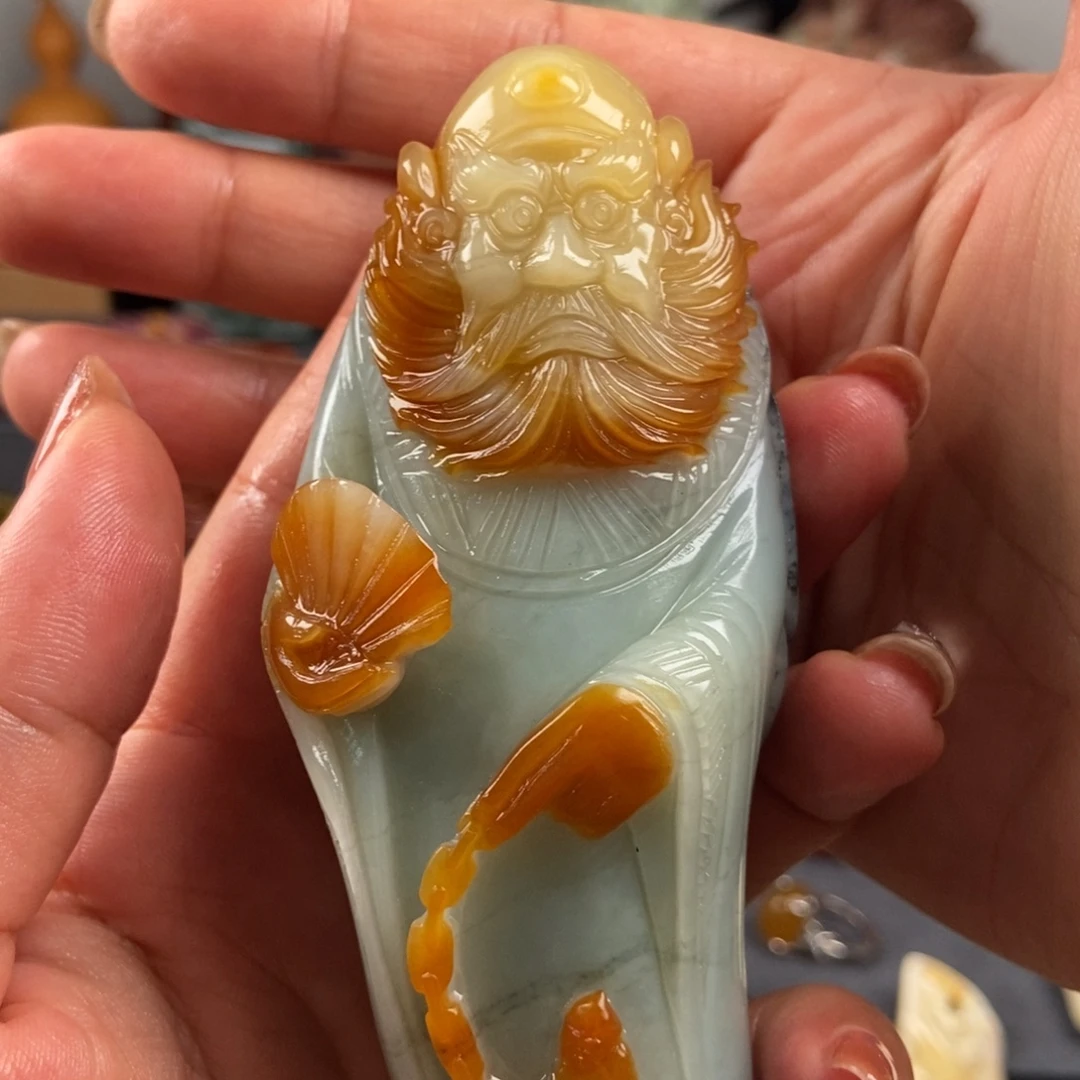 山***威岫玉未镶嵌手把件