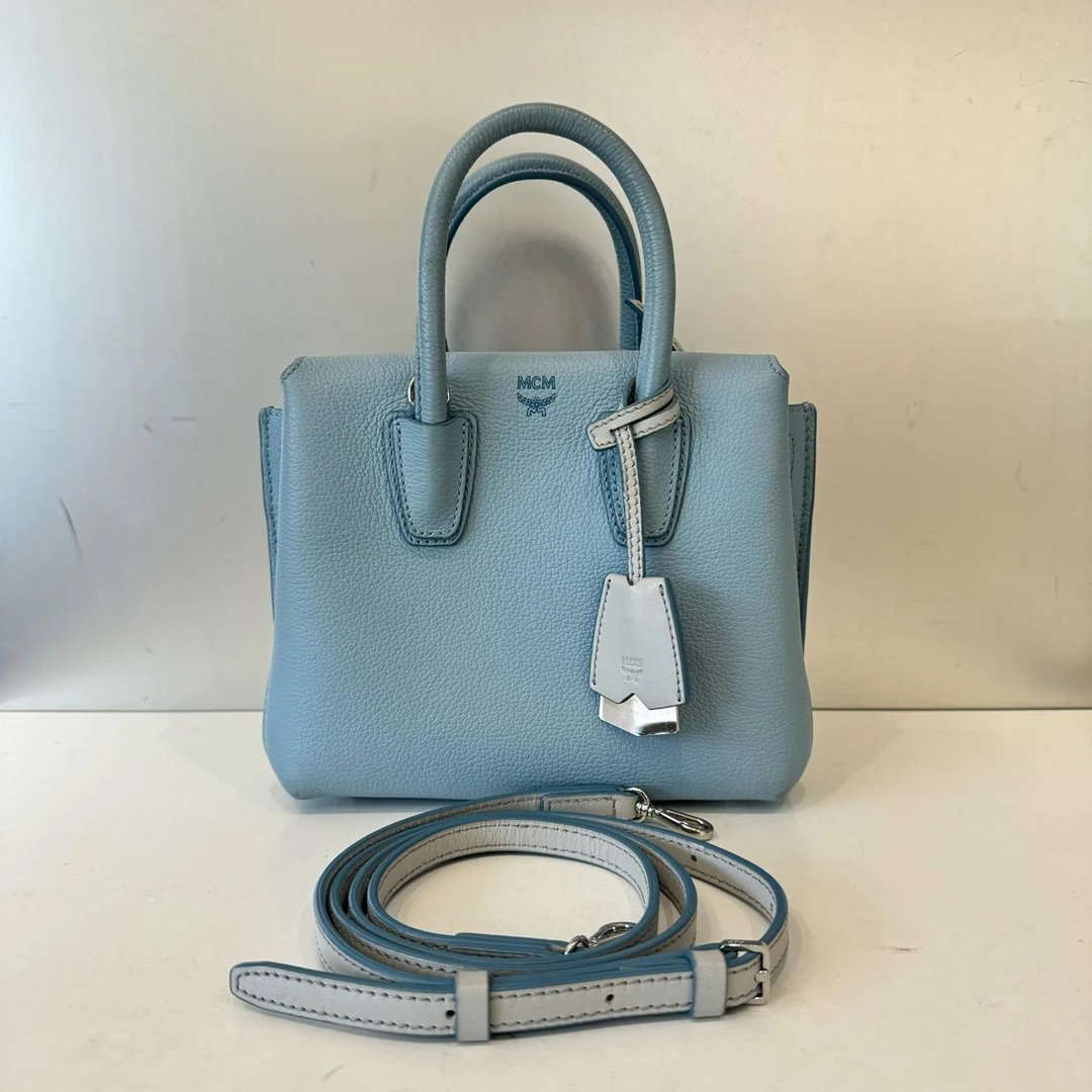 99新 MCM MCM 蓝色手提斜挎包99新