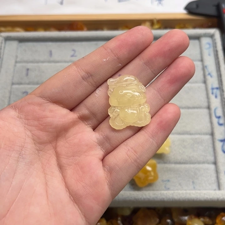 未镶嵌琥珀裸石胖***胖天然蜜蜡配件