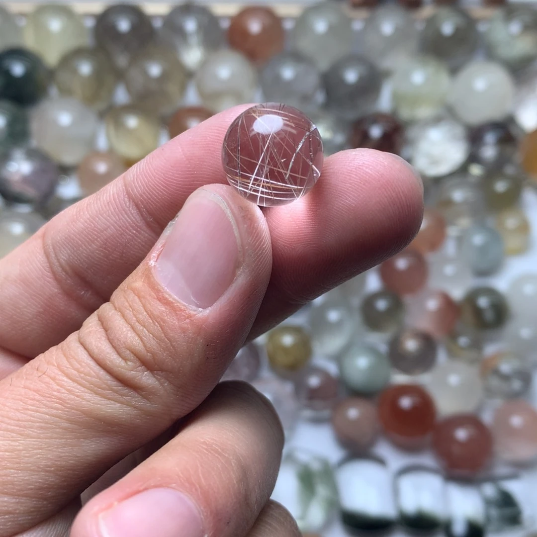 水晶珠宝半成品未镶嵌发晶球