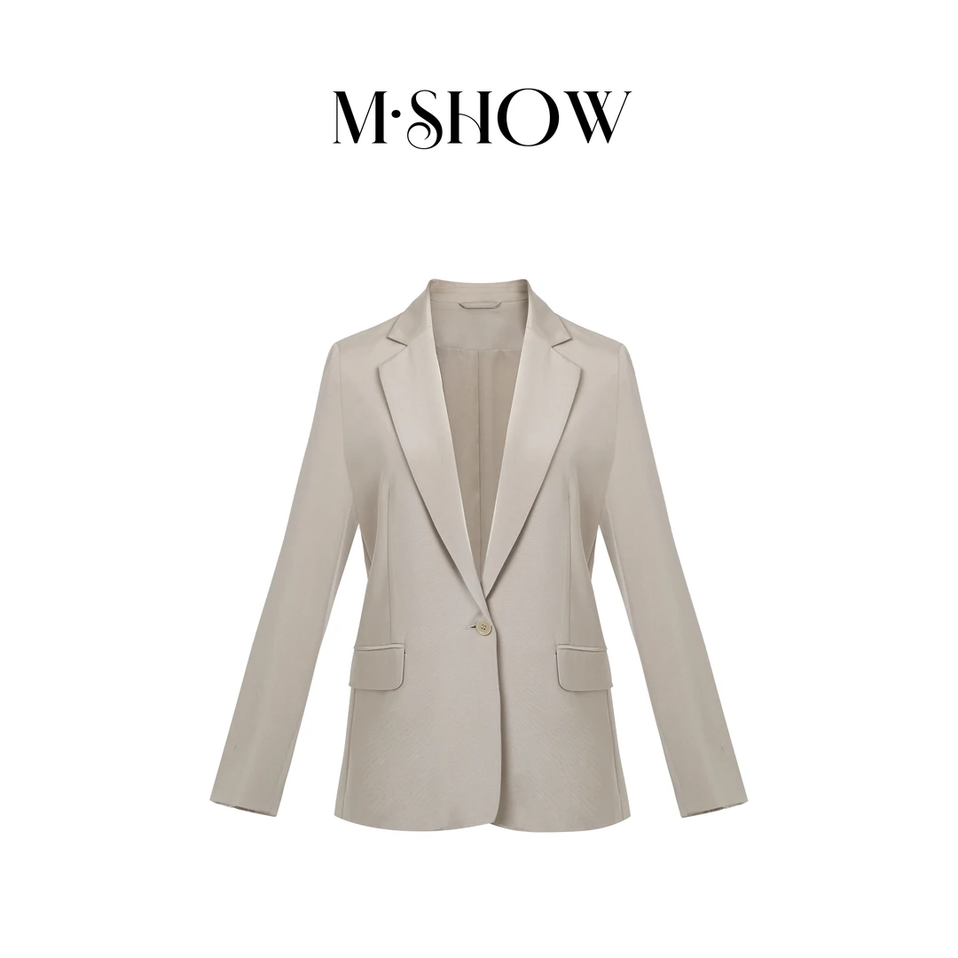 【重磅真丝】26姆米弹力重绉轻奢外套纯色百搭长袖真丝西装8638W