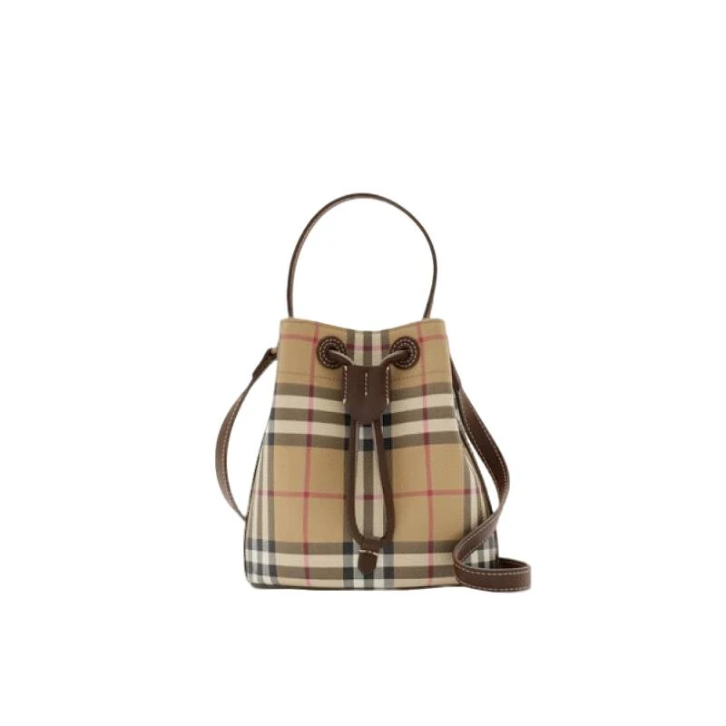 BURBERRY/博柏利【礼物】女包迷你格纹水桶包81004881