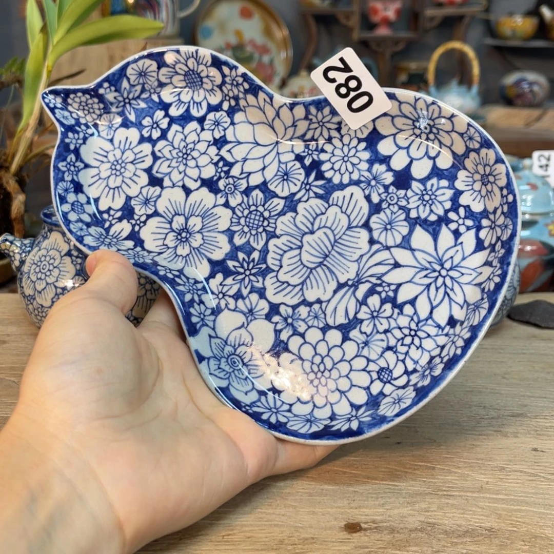春***鸟壶素浅陶瓷手工手绘