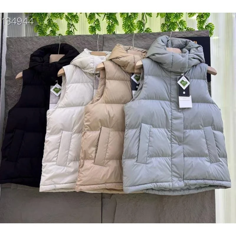 光板五格LU佳三星安心绒马甲90鸭绒修身显瘦羽绒服