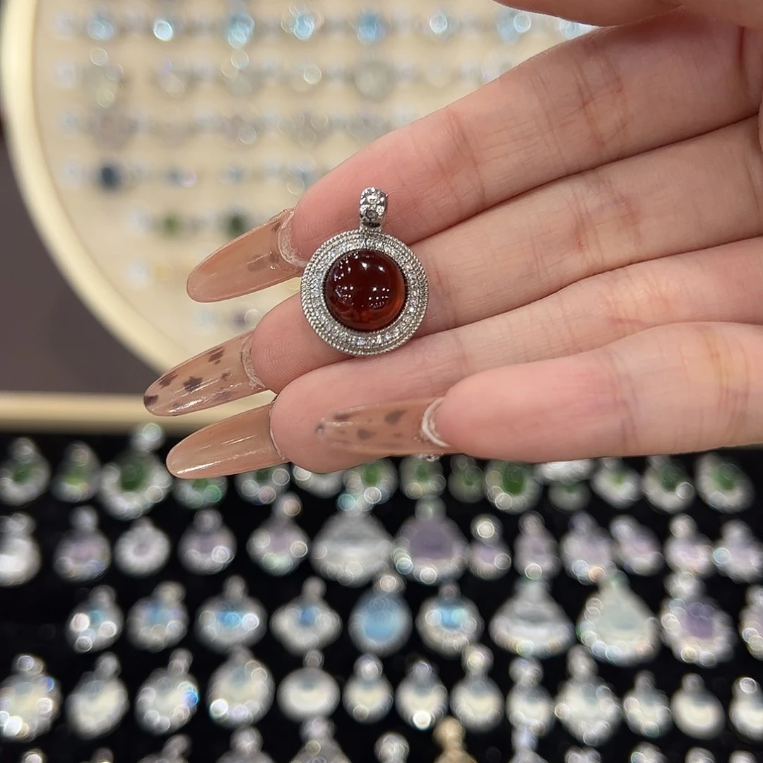 莴***笋蛇纹石玉银S925镶嵌戒指