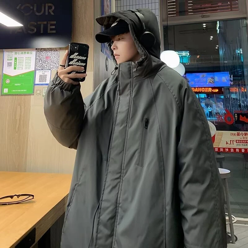 MY01-BY冬季港风休闲棉服男加厚保暖宽松百搭棉衣连帽外套面包服